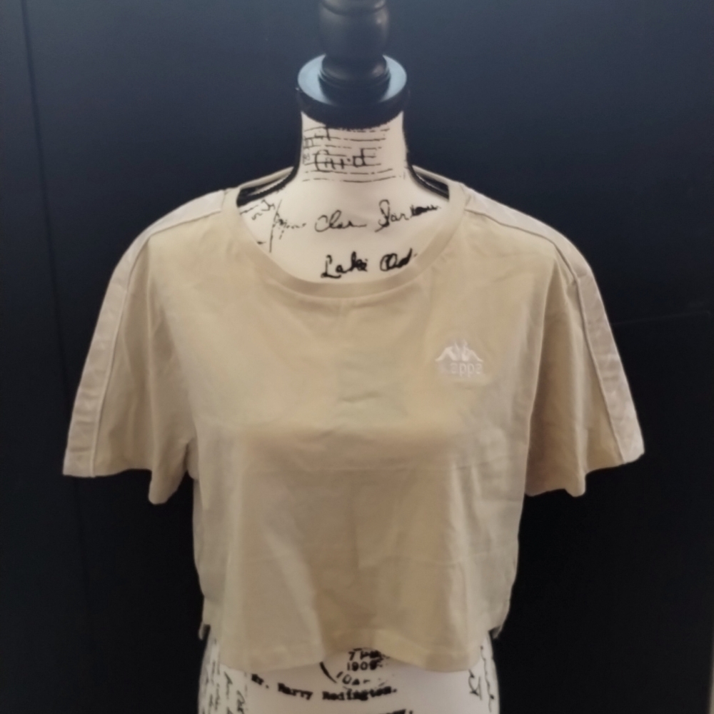 Kappa 222 BANDA APUA T-SHIRT- Almond and White - Large